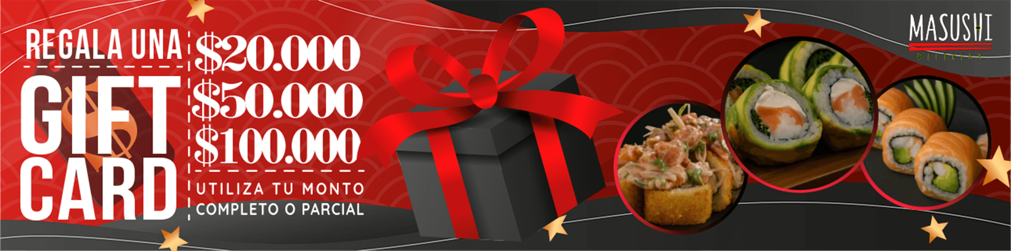 Banner de gift cards Masushi